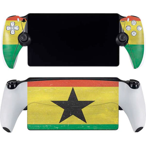 Ghana Flag Distressed PlayStation Portal Remote Player Skin