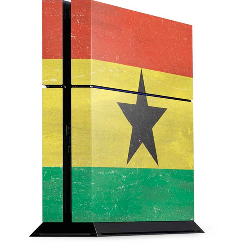 Ghana Flag Distressed PS4 Console Skin