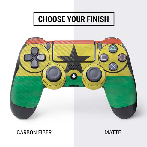 Ghana Flag Distressed PS4 Controller Skin