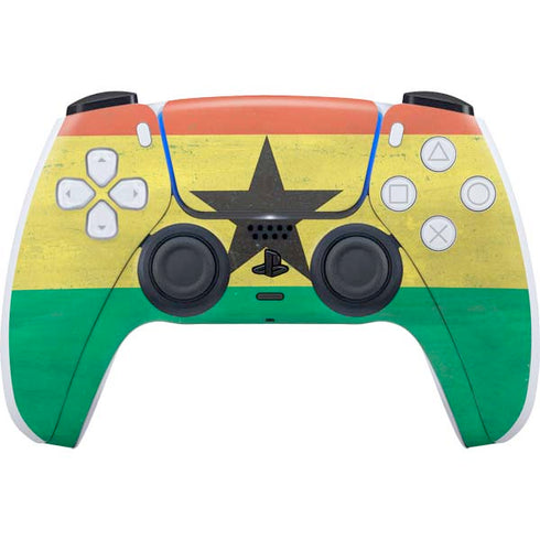 Ghana Flag Distressed PS5 Controller Skin