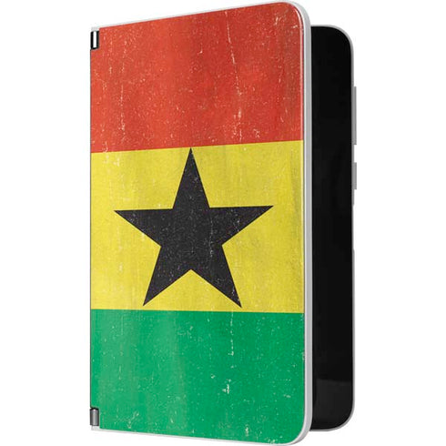 Ghana Flag Distressed Surface Duo Skin