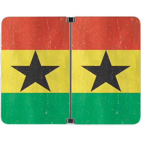 Ghana Flag Distressed Surface Duo Skin