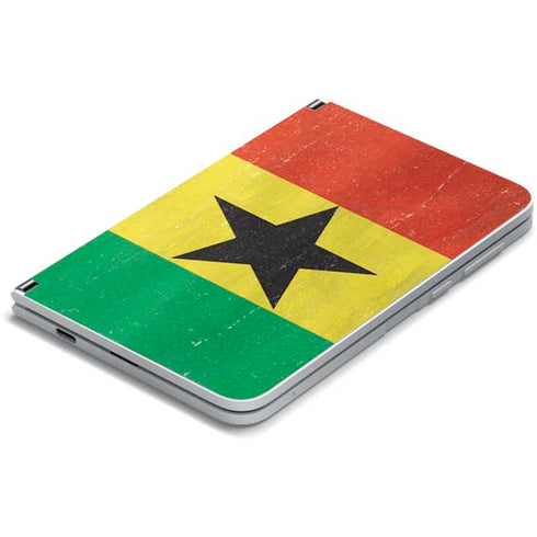 Ghana Flag Distressed Surface Duo Skin
