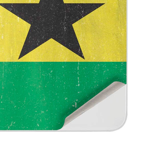 Ghana Flag Distressed Surface Duo Skin