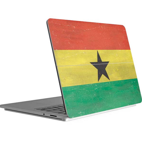 Ghana Flag Distressed Surface Laptop Studio Skin