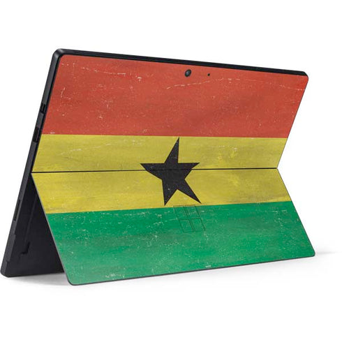 Ghana Flag Distressed Surface Pro 7 Skin