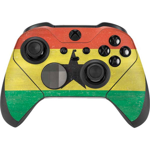 Ghana Flag Distressed Xbox Elite Wireless Controller Series 2 Skin