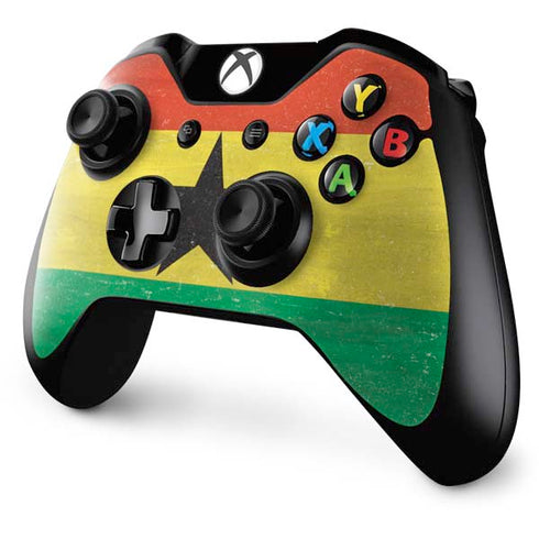 Ghana Flag Distressed Xbox One Controller Skin