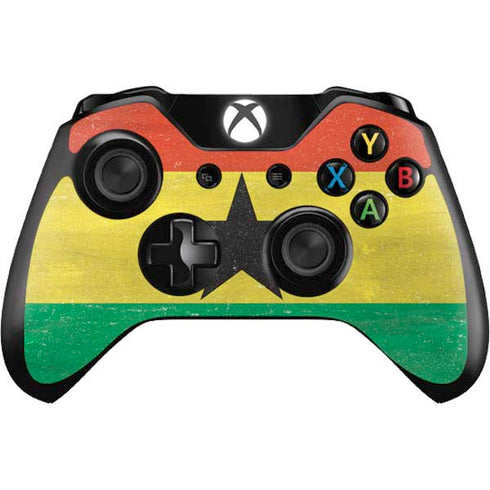Ghana Flag Distressed Xbox One Controller Skin