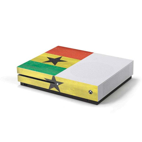 Ghana Flag Distressed Xbox One S Console Skin