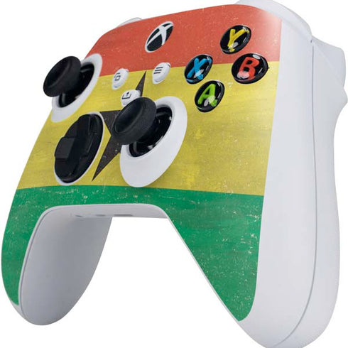 Ghana Flag Distressed Xbox Series S Controller Skin
