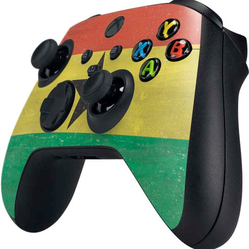 Ghana Flag Distressed Xbox Series X Controller Skin