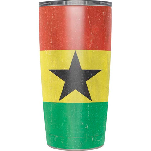 Ghana Flag Distressed Yeti 20oz Tumbler Skin