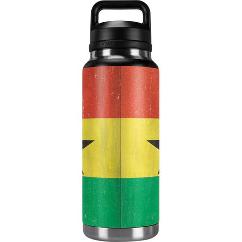 Ghana Flag Distressed YETI Rambler 36oz Bottle Skin