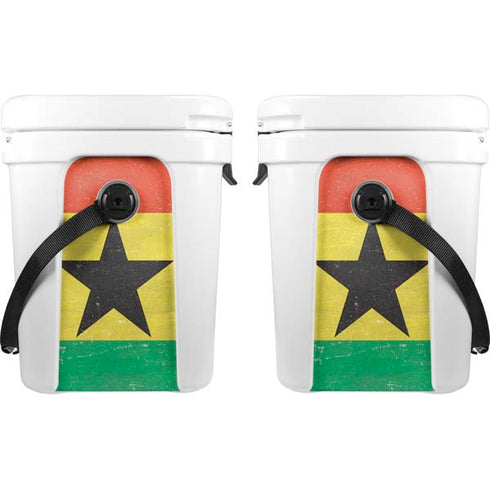 Ghana Flag Distressed YETI Roadie 24 Hard Cooler Skin