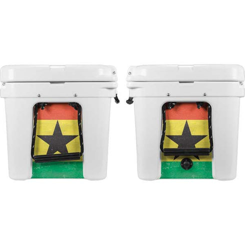 Ghana Flag Distressed YETI Tundra 35 Hard Cooler Skin