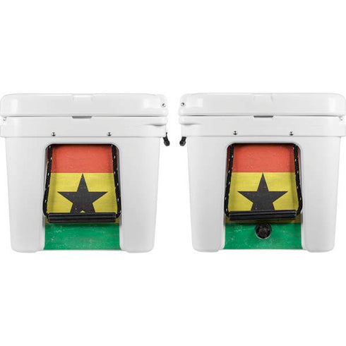 Ghana Flag Distressed YETI Tundra 65 Hard Cooler Skin