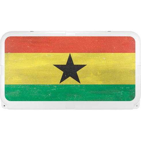 Ghana Flag Distressed YETI Tundra 75 Hard Cooler Skin