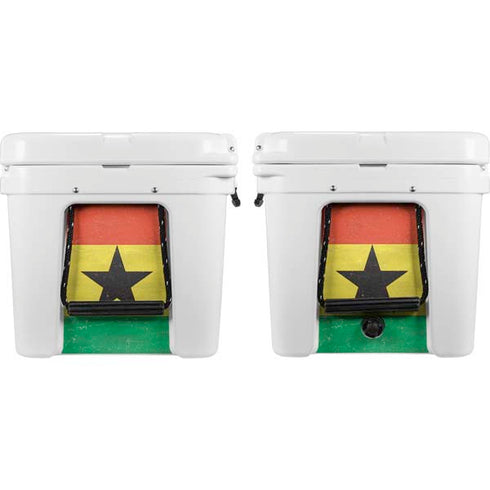Ghana Flag Distressed YETI Tundra 75 Hard Cooler Skin
