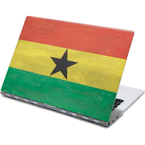 Ghana Flag Distressed Yoga 910 2-in-1 14in Touch-Screen Skin