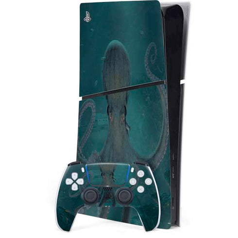 Giant Octopus by Vincent Hie PS5 Slim Digital Edition Console Skin