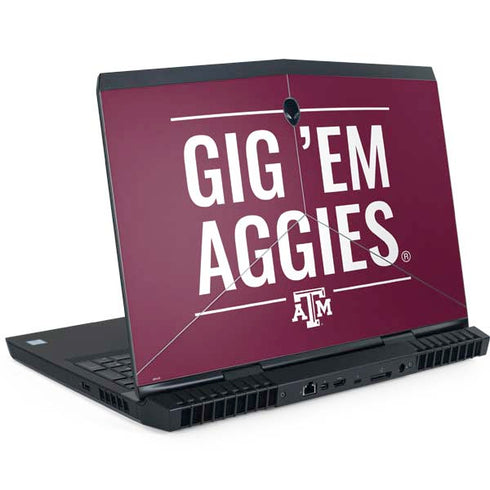 Texas A&M University Gig Em Aggies Dell Alienware Skin