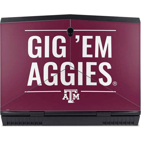 Texas A&M University Gig Em Aggies Dell Alienware Skin
