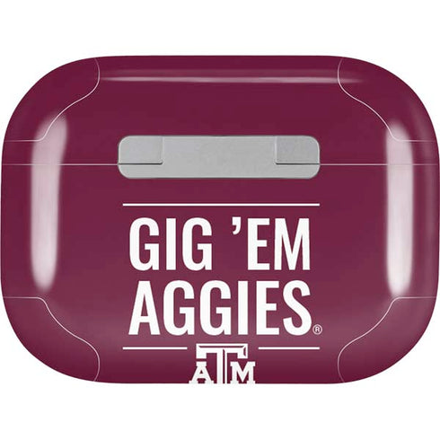Texas A&M University Gig Em Aggies Apple AirPods Pro Skin