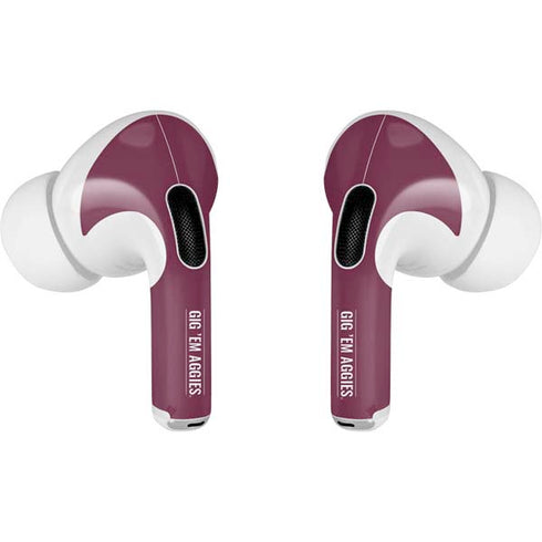 Texas A&M University Gig Em Aggies Apple AirPods Pro Skin