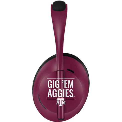 Texas A&M University Gig Em Aggies Bose Noise Cancelling Headphones 700 Skin
