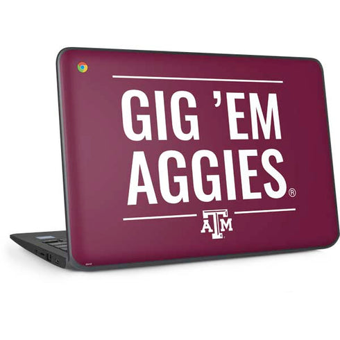 Texas A&M University Gig Em Aggies HP Chromebook Skin