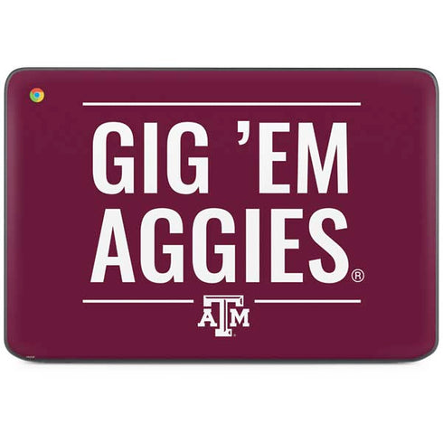 Texas A&M University Gig Em Aggies HP Chromebook Skin