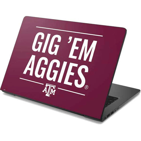 Texas A&M University Gig Em Aggies Dell Chromebook Skin