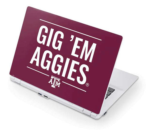 Texas A&M University Gig Em Aggies Acer Chromebook Skin