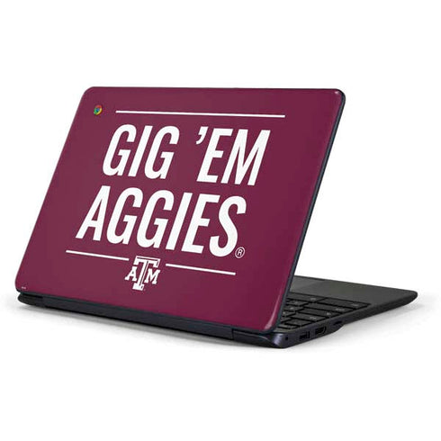 Texas A&M University Gig Em Aggies Samsung Chromebook Skin