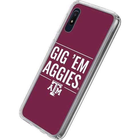 Texas A&M University Gig Em Aggies Galaxy A10e Clear Case