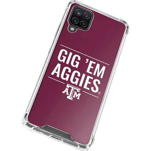 Texas A&M University Gig Em Aggies Galaxy A12 Clear Case
