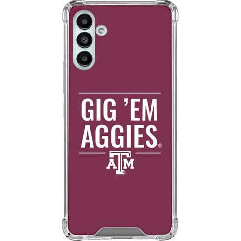 Texas A&M University Gig Em Aggies Galaxy A13 5G Clear Case