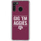 Texas A&M University Gig Em Aggies Galaxy A21 Clear Case