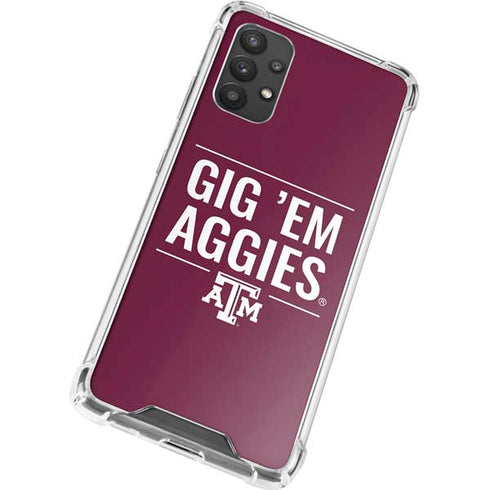 Texas A&M University Gig Em Aggies Galaxy A32 5G Clear Case