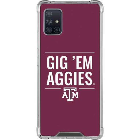 Texas A&M University Gig Em Aggies Galaxy A51 5G Clear Case