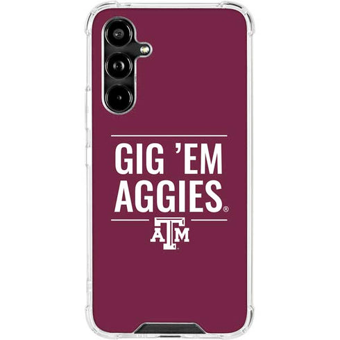 Texas A&M University Gig Em Aggies Galaxy A54 5G Clear Case