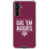 Texas A&M University Gig Em Aggies Galaxy A54 5G Clear Case