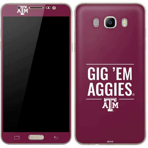 Texas A&M University Gig Em Aggies Galaxy J7 Skin