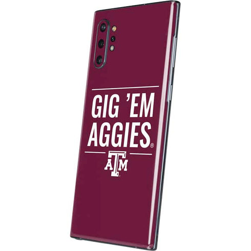 Texas A&M University Gig Em Aggies Galaxy Note 10 Plus Skin