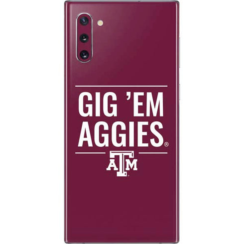 Texas A&M University Gig Em Aggies Galaxy Note 10 Skin