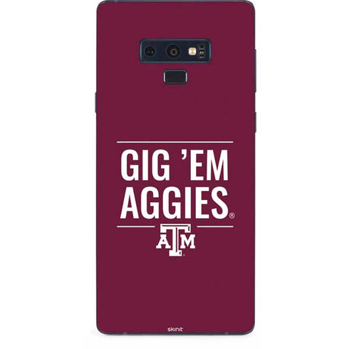 Texas A&M University Gig Em Aggies Galaxy Note 9 Skin