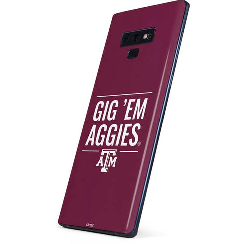 Texas A&M University Gig Em Aggies Galaxy Note 9 Skin