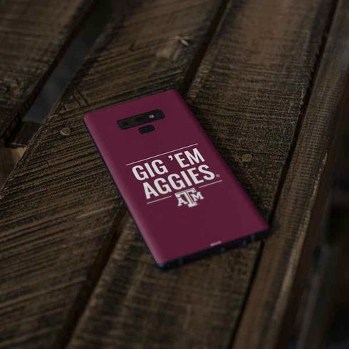 Texas A&M University Gig Em Aggies Galaxy Note 9 Skin