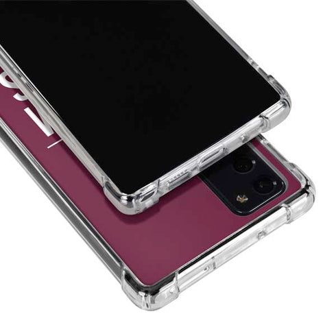 Texas A&M University Gig Em Aggies Galaxy Note20 5G Clear Case